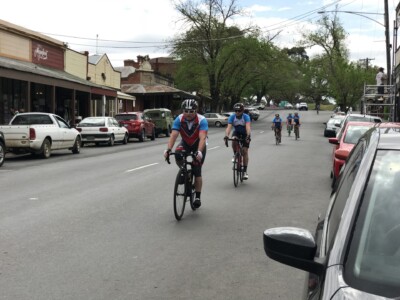 Riding down Main Street Maldon