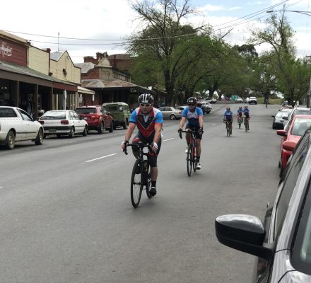 Riding down Main Street Maldon